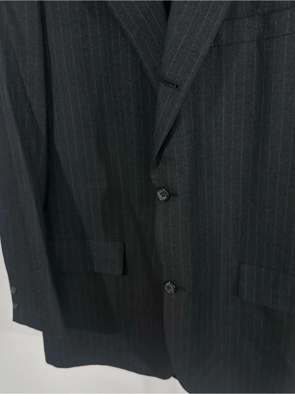 Brooks Brothers Golden Fleece 46R Charcoal Pinstripe Wool Blazer USA Made Ivy